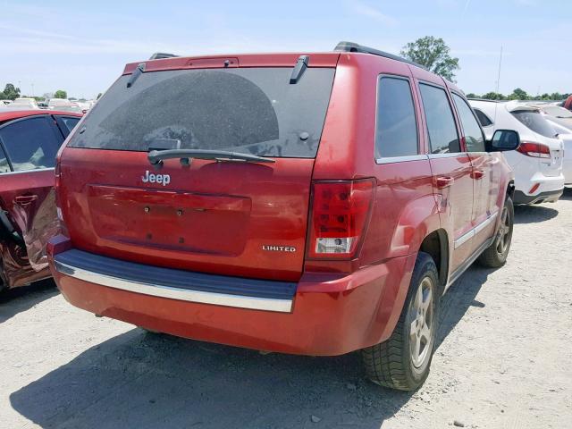 1J4HS58N45C525637 - 2005 JEEP GRAND CHER RED photo 4