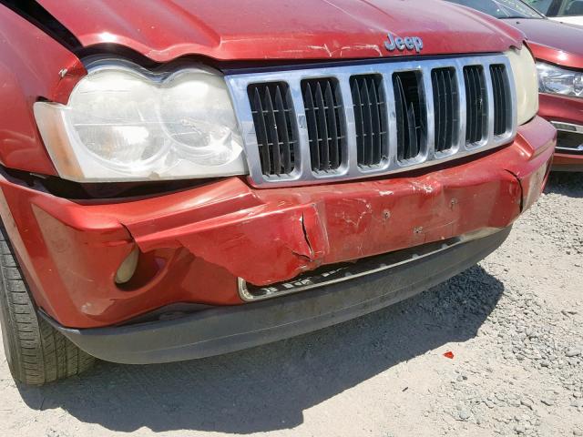 1J4HS58N45C525637 - 2005 JEEP GRAND CHER RED photo 9