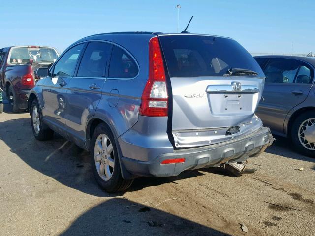 JHLRE48797C063840 - 2007 HONDA CR-V EXL BLUE photo 3