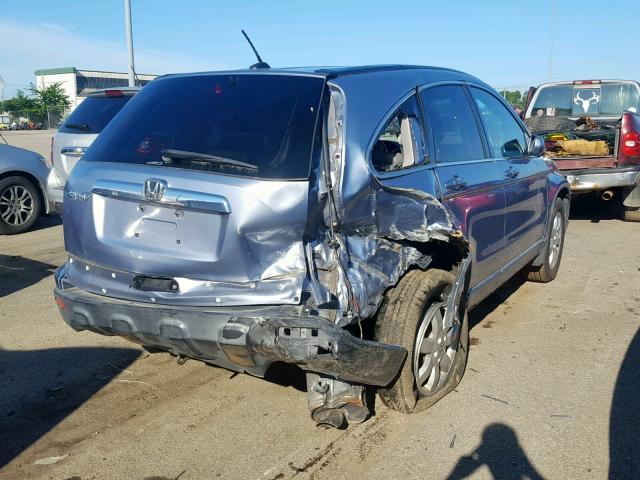 JHLRE48797C063840 - 2007 HONDA CR-V EXL BLUE photo 4