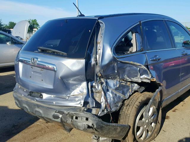 JHLRE48797C063840 - 2007 HONDA CR-V EXL BLUE photo 9