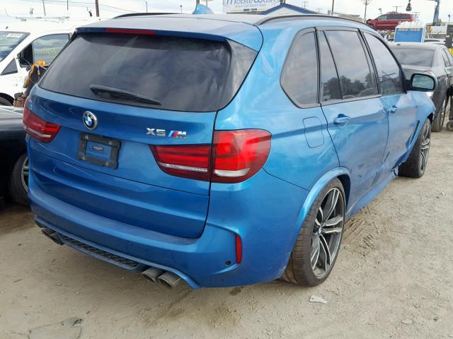 5YMKT6C58G0C89742 - 2016 BMW X5 M BLUE photo 4