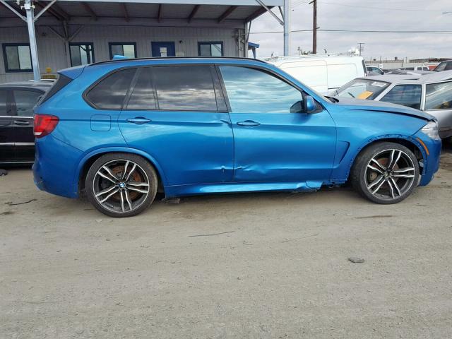 5YMKT6C58G0C89742 - 2016 BMW X5 M BLUE photo 9