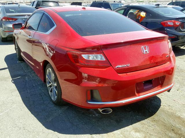 1HGCT2B82FA005711 - 2015 HONDA ACCORD EXL RED photo 3