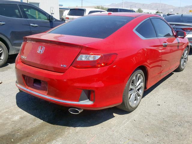 1HGCT2B82FA005711 - 2015 HONDA ACCORD EXL RED photo 4