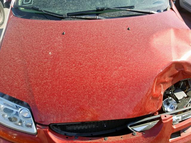 KL1TD66687B736478 - 2007 CHEVROLET AVEO BASE RED photo 7