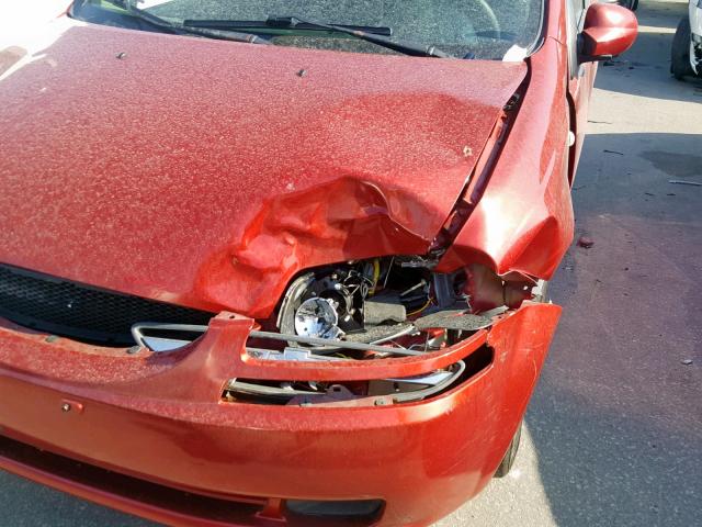 KL1TD66687B736478 - 2007 CHEVROLET AVEO BASE RED photo 9