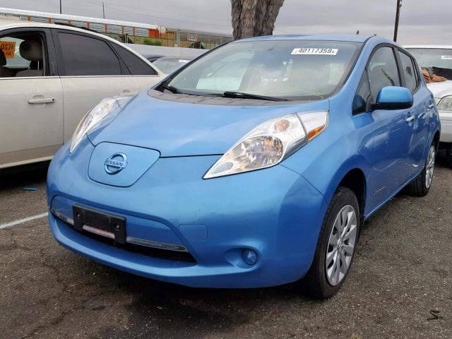 1N4AZ0CP2DC407167 - 2013 NISSAN LEAF S BLUE photo 2