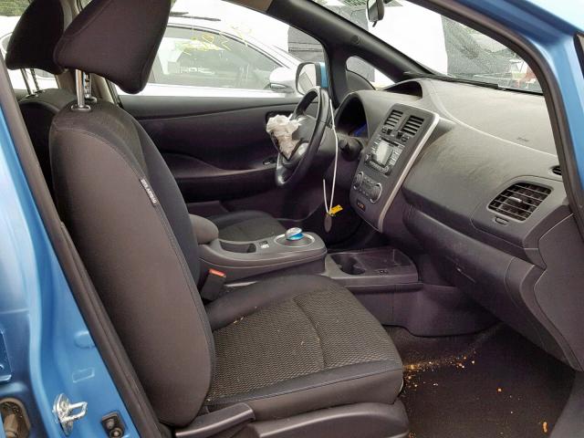 1N4AZ0CP2DC407167 - 2013 NISSAN LEAF S BLUE photo 5