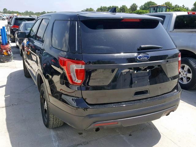 1FM5K8AR9HGB92688 - 2017 FORD EXPLORER P BLACK photo 3