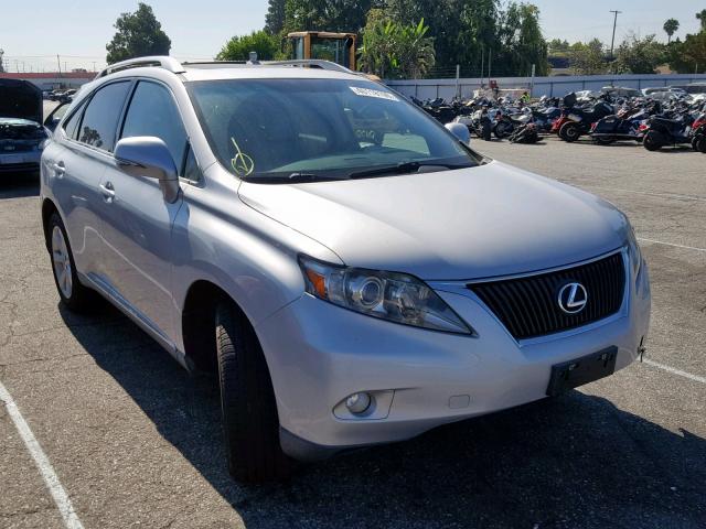 2T2ZK1BA8AC024434 - 2010 LEXUS RX 350 SILVER photo 1