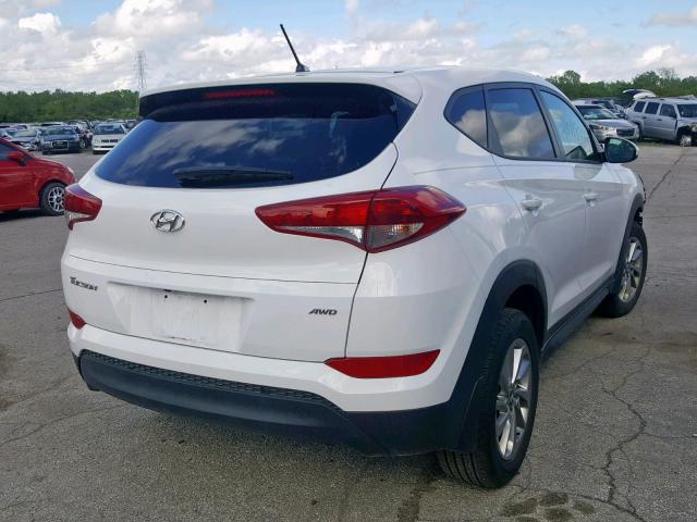 KM8J2CA41JU683107 - 2018 HYUNDAI TUCSON SE WHITE photo 4