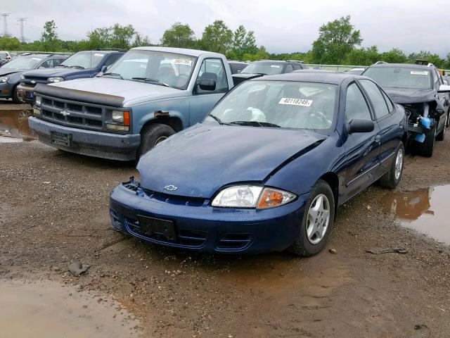 1G1JC524827352559 - 2002 CHEVROLET CAVALIER B BLUE photo 2