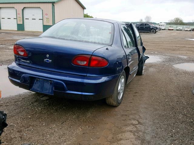 1G1JC524827352559 - 2002 CHEVROLET CAVALIER B BLUE photo 4