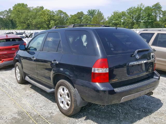 2HNYD18652H524470 - 2002 ACURA MDX TOURIN BLACK photo 3