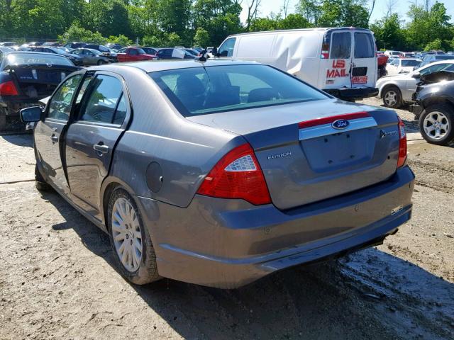 3FADP0L39AR324932 - 2010 FORD FUSION HYB GRAY photo 3