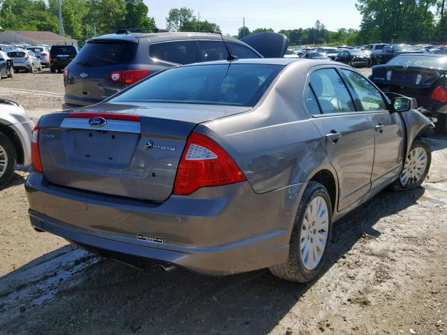 3FADP0L39AR324932 - 2010 FORD FUSION HYB GRAY photo 4