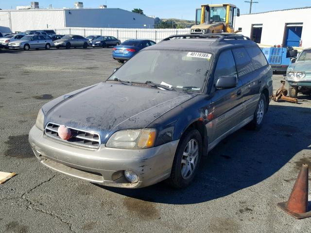 4S3BH675427620446 - 2002 SUBARU LEGACY OUT BLUE photo 2