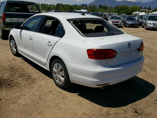 3VWLL7AJXEM305284 - 2014 VOLKSWAGEN JETTA TDI WHITE photo 3