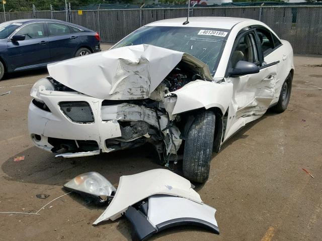 1G2ZF57B384164250 - 2008 PONTIAC G6 VALUE L WHITE photo 2