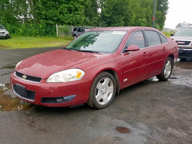 2G1WD58C369278022 - 2006 CHEVROLET IMPALA SUP Қызыл фото 2