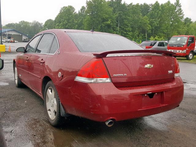 2G1WD58C369278022 - 2006 CHEVROLET IMPALA SUP Қызыл фото 3