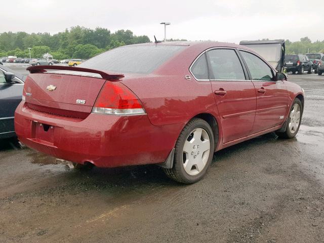 2G1WD58C369278022 - 2006 CHEVROLET IMPALA SUP Қызыл фото 4
