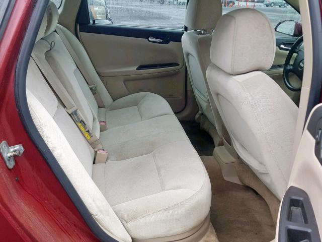 2G1WD58C369278022 - 2006 CHEVROLET IMPALA SUP Қызыл фото 6