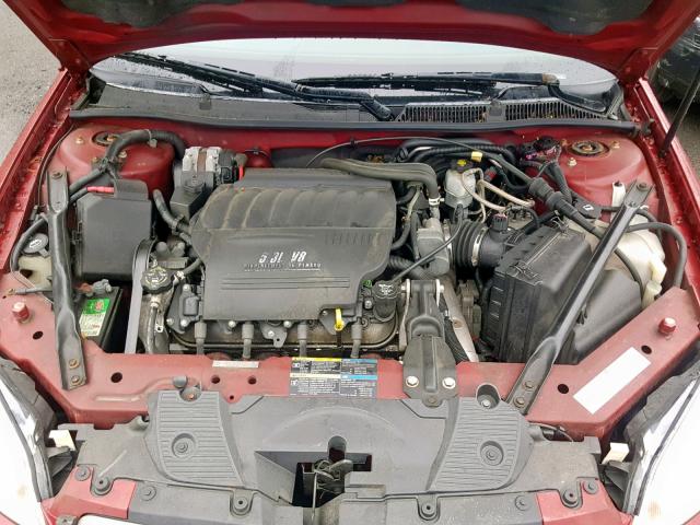 2G1WD58C369278022 - 2006 CHEVROLET IMPALA SUP Қызыл фото 7