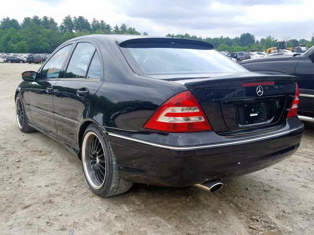 WDBRF40J35F610144 - 2005 MERCEDES-BENZ C 230K SPO BLACK photo 3