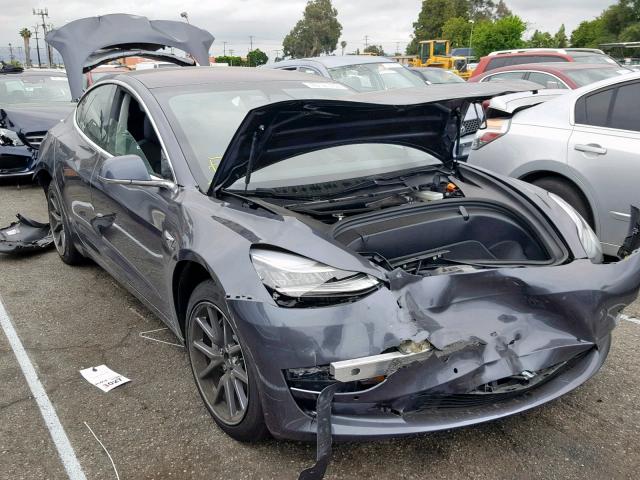 5YJ3E1EB5JF114433 - 2018 TESLA MODEL 3 CHARCOAL photo 1