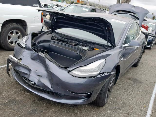 5YJ3E1EB5JF114433 - 2018 TESLA MODEL 3 CHARCOAL photo 2