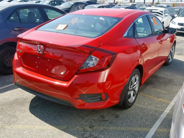 2HGFC2F50GH566344 - 2016 HONDA CIVIC LX RED photo 4