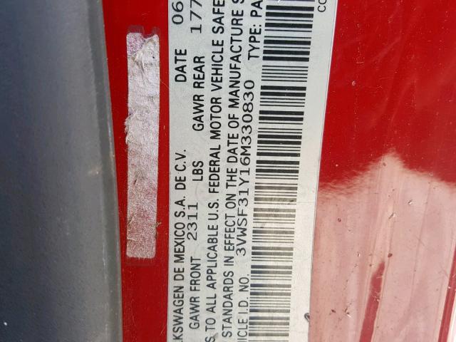 3VWSF31Y16M330830 - 2006 VOLKSWAGEN NEW BEETLE Qırmızı foto 10