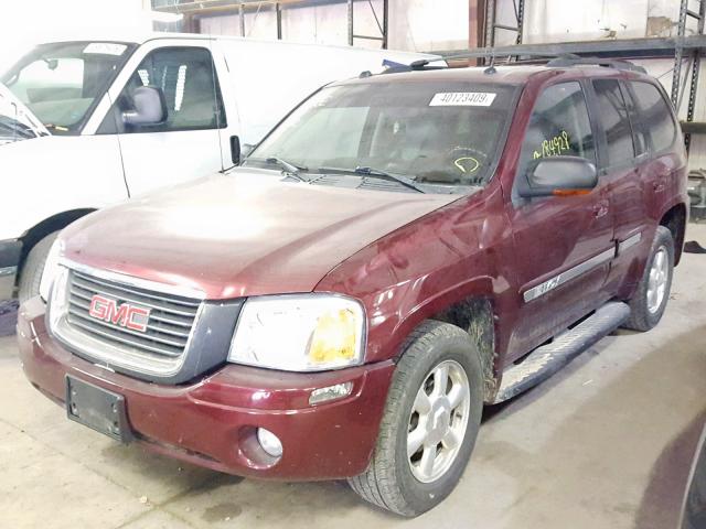 1GKDT13S252131278 - 2005 GMC ENVOY MAROON photo 2