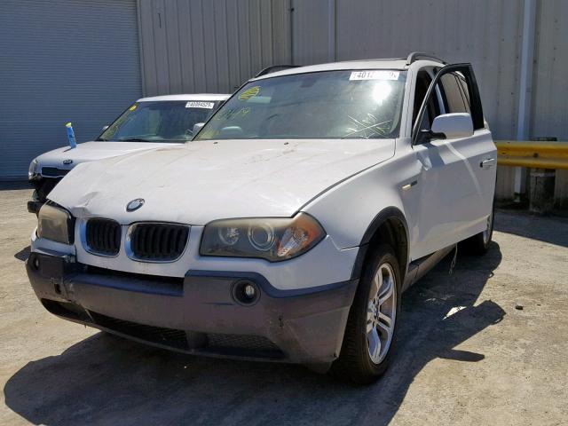 WBXPA93425WD03855 - 2005 BMW X3 3.0I WHITE photo 2