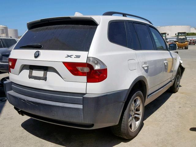 WBXPA93425WD03855 - 2005 BMW X3 3.0I WHITE photo 4