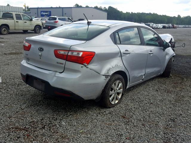 KNADN4A33C6050621 - 2012 KIA RIO EX SILVER photo 4