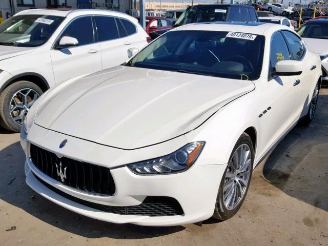 ZAM57XSA4F1139353 - 2015 MASERATI GHIBLI WHITE photo 2