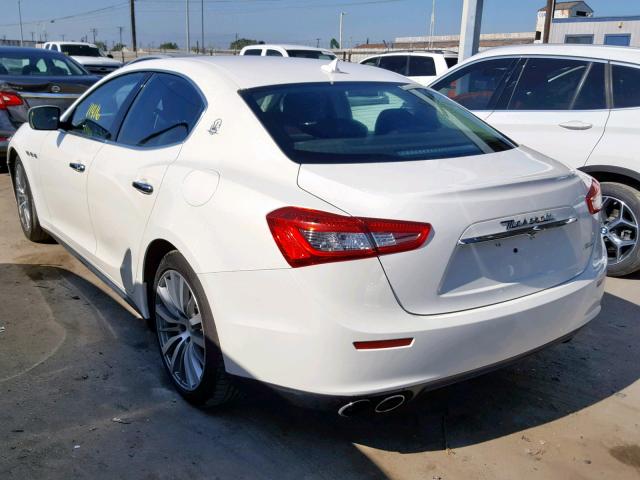 ZAM57XSA4F1139353 - 2015 MASERATI GHIBLI WHITE photo 3