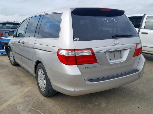 5FNRL38226B124223 - 2006 HONDA ODYSSEY LX BEIGE photo 3