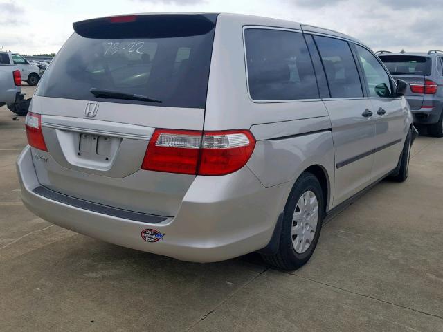 5FNRL38226B124223 - 2006 HONDA ODYSSEY LX BEIGE photo 4