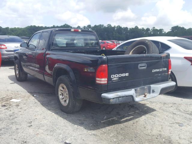 1D7GL32KX4S703806 - 2004 DODGE DAKOTA SPO BLACK photo 3