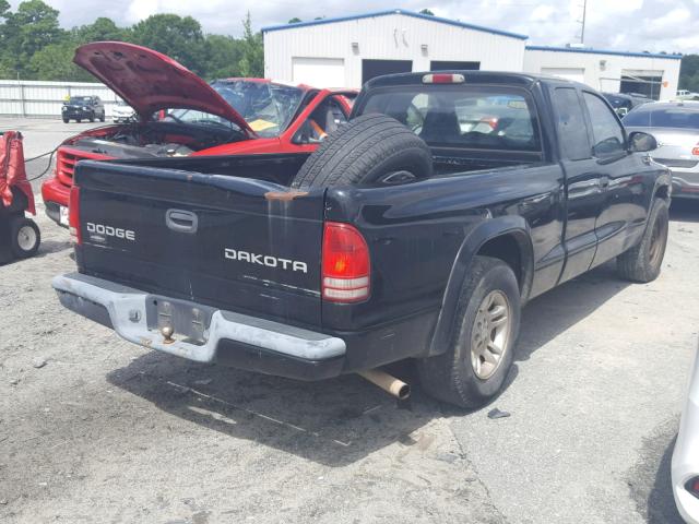 1D7GL32KX4S703806 - 2004 DODGE DAKOTA SPO BLACK photo 4