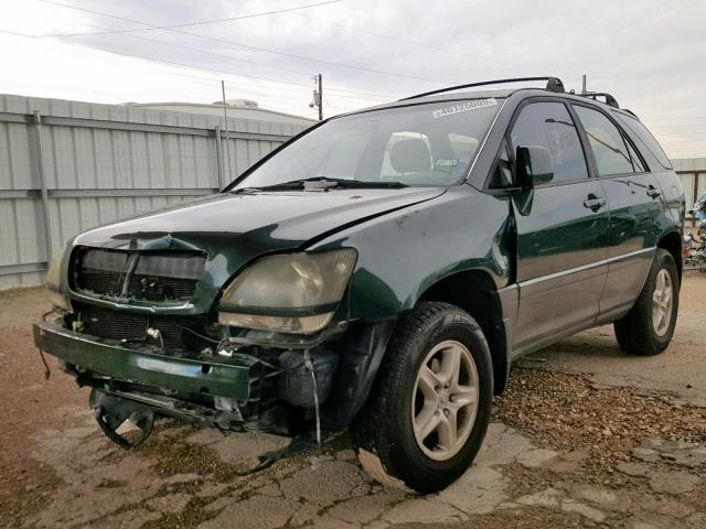 JT6GF10U8X0013036 - 1999 LEXUS RX 300 GREEN photo 2