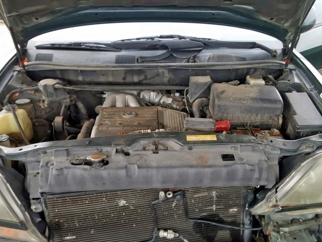 JT6GF10U8X0013036 - 1999 LEXUS RX 300 GREEN photo 7