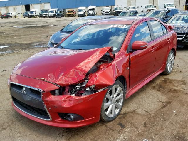 JA32U8FW4FU020632 - 2015 MITSUBISHI LANCER GT RED photo 2