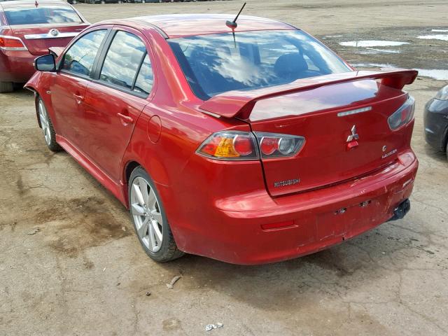 JA32U8FW4FU020632 - 2015 MITSUBISHI LANCER GT RED photo 3