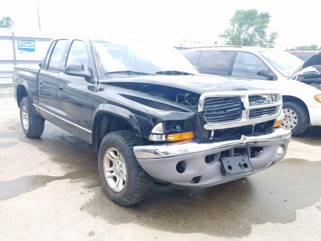 1D7HG48NX4S751645 - 2004 DODGE DAKOTA QUA BLACK photo 1