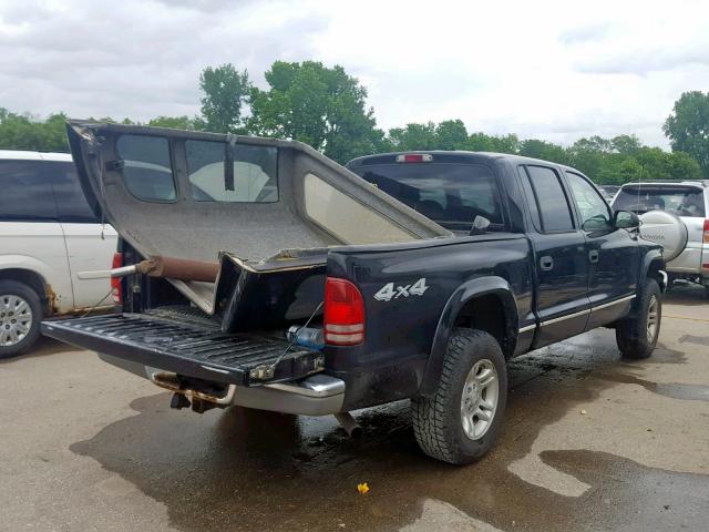 1D7HG48NX4S751645 - 2004 DODGE DAKOTA QUA BLACK photo 4